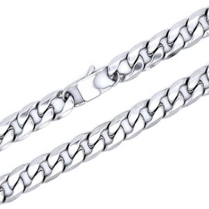 Wholesale masculine necklace chain for sale - Group buy 100 Stainless Steel Necklace Masculine Curb Chain Cyberpunk Jewelry mm Width Inches cm cm288c