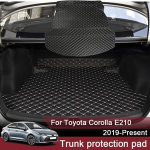 1pc 자동차 스타일링 맞춤형 후면 트렁크 매트 Toyota Corolla E210 2019- 가죽 방수 자동차화물 라이너 패드 액세서리.