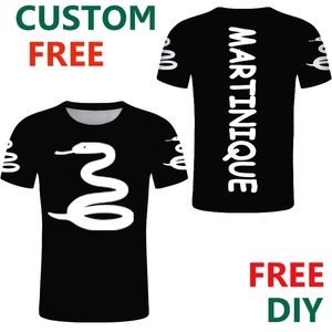 Martinique Snake T Shirt Summer Black TS gratis DIY Namn och nummer Animal On Clothing Home 220616GX