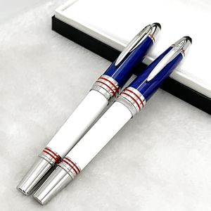 GIFTPEN Luxury High Quality Carbon Fibra Blue JFK Fountian pens Rolelrball Ballpoint Pen Top Gift
