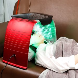 portable new model 7 colors medical beauty pdt led infrared photon dynamic light therapy laser facial skin machine with steamer