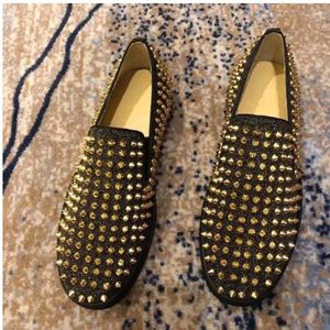 2022 Promotion Spring Men Spikes Loafers Party Wedding Men Shoes Europe Style Luxury Designer Glitter Handgjorda Fashion Men Shoes Mkjl0001 VNC