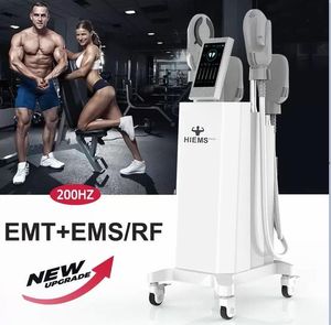 High quality EMS slimming body suit Electromagnetic Neo EMSlim 4 handle with RF machine Muscle Trainer Stimulator Fat Removal muscle building beauty equipment