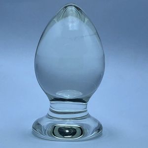 Smidig transparent glas Anal Plug G Spot Stimulator Expander Vagina Ball Anus Dilator Sexiga leksaker för Woman Butt