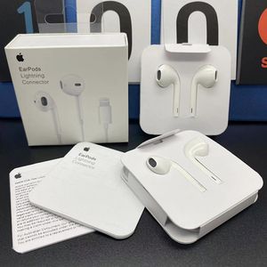 Original earphones for apple iphone 7 8 X 11 12 13 pro max lightning stereo bass wired headphones in ear earbuds with mic headset