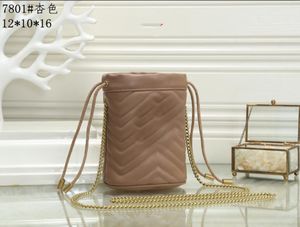 Verkoop nieuwe luxuryi Designera vrouwen schoudertassen leer oude bloem emmer tas beroemde trekkoord handtassen cross body portemonnee