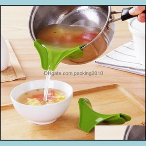 Other Kitchen Tools Kitchen Dining Bar Home Garden Sile Pour Spout Slip On Soup Funnel For Pots Pans And Bowls Jars Gadget Tool Drop Deli
