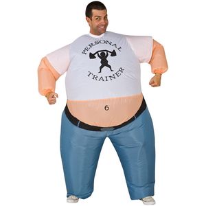 Wholesale adult inflatable dolls for sale - Group buy Mascot doll costume strong man Inflatable Costume Suit Inflatable Personal Trainer costume halloween party for adult inflatable cost