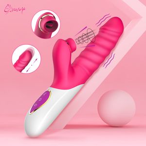 USB Dildo Язык Присоски Вибратор G-Spot Clitoris Стимулятор Женский Вогина Сосание Вибро Мастурбатор Сексуальные инструменты Для Женщин Игрушки