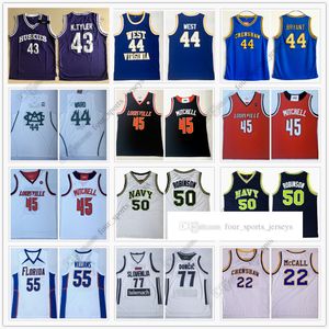 NCAA-Basketballtrikot KTYLER Jerry West WARD Donovan Mitchell David Robinson Jayson Williams luka Doncic McCall 1Trikots 01001