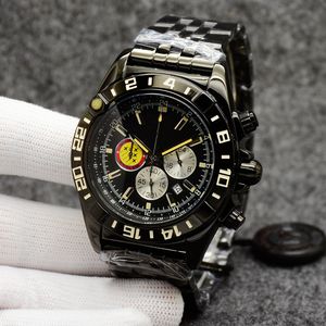 CRONOMAT PATROUILLE AR RISK AR QUALIDADE NAVITIMER CRONOGRATO QUARTZ PVD PVD BLACK DIAL MEINIVERSÁRIO HOMEN