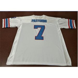 UF CHEN37 Custom Men Youth Women Vintage #7 Unsigned Sewn Stitched Dan Pastorini Football Jersey Size S-5XL eller Custom Any Name or Number Jersey