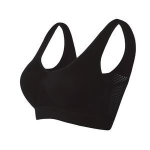 S-6XL Hollow Out Women Sport Bra Fitness Yoga Running Vest Underwear Padded Crop Tops Underwear No Wire-rim gym top bras