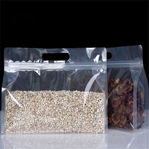 Reusable Food Storage Bag Clear Zipper Bags Self Sealing Packaging for Tea Nuts Dried Fruit