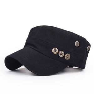 Tactical Cap Army Hat 100% Cotton Unisex Flat Roof Trucker Hats For Men Women Bone Gorroas Casquette u 220617