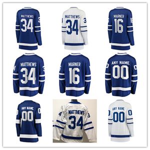 Hockey Women Jerseys Youth Jersey Auston Matthews 34 Marner 16 John Tavares 91 Blue And White Color Women's Size S-XXL Kids S/M L/XL Stitched