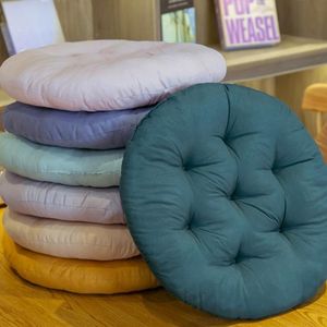 Cushion/Decorative Pillow 40cm Round Square Seat Cushion Solid Color Thick Chair Pad Decorative Indoor Outdoor Home Office Car Sofa Tatami F W220412