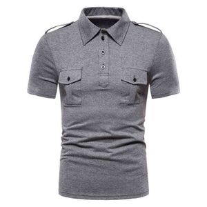 Męskie Slim Fit Cotton Polo Shirt Summer Short Sleeve Military T Shirt Men Pracy Business Casual Tshirt Men Camisa Social Masculina L220704