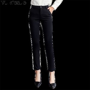 Streetwear Summer Woman S Kobieta Wysoka talia chuda biuro Praca Pencil Pants capris dla kobiet spodni kobieta plus size 210412