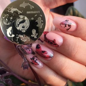 Wholesale cute images flowers for sale - Group buy Round Nail Art Stamp Stamping Plates Template Set Halloween Christmas Cute Animal Flower Rose Lace Image cm Manicure Plate