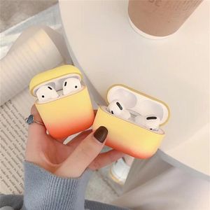 Wholesale air pods to pc resale online - For AirPods Case Gradient Earphone Case Plastic Hard PC Protective Case Fundas For Air Pods st nd Airpods Proa42259g