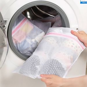 50Pcs Mesh Laundry Bags S/M/L/XL Bags Laundry Blouse Hosiery Stocking Underwear Washing Care Bra Lingerie Travel Laundry DH8880
