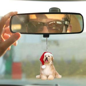 Interior Decorations Car Balloon Christmas Kitten Puppy Pendant Backpack Mirror Ornaments Gifts Chrismas Haning Acrylic E8i8Interior