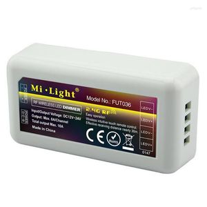 Controllers RGB LED Controller Milight FUT036 Dimmer enkelfärg 4 zoner Justerbar Ljusstyrka Dimningskontroller för stripRGB