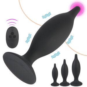 OLO Anal Dildo Vibrator Vibrating Butt Plugs Wireless Remote Control G-spot Stimulator 3 Size 10 Frequencies Prostate Massage