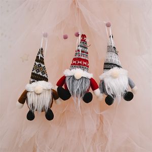 Gnomos barba pingente de pingente de Natal Festa de tricopte criativo brinquedos de pelúcia de jardim de natal