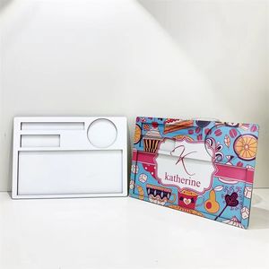 Sublimation Blank MDF -Teller Doppelwärmeübertragung Holzschale DIY Kids SlaPemats Student Praktisches Geschirr