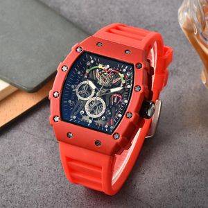 Armbanduhren 3-Pin 2022 RMFashion Marke Automatische mechanische Uhren Herren Wasserdichte Skelett-Armbanduhr mit Frauen Männer LederbandW
