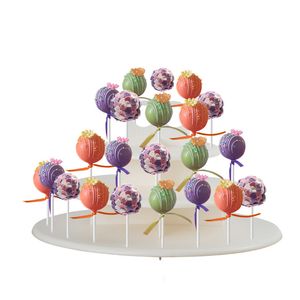 3 níveis Lollipop Bolo Stand Decoração de casamento Donut Wall Lolly Display Stand Stand Stand Churche Birthday Birthday Party Supplies 201203