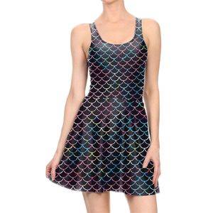 Frauen Kleid Schöne Waagen 3D Grafiken Cartoon Sommer Weibliche Sexy Kleid Mode Ärmellose Dame Strand Kleider W220616