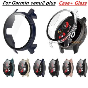 Для Garmin Venu 2 Plus Case Full Locke Protection Shell Garmin Venu2 Plus Screen Protector PC+Screen Glass Protective Cover