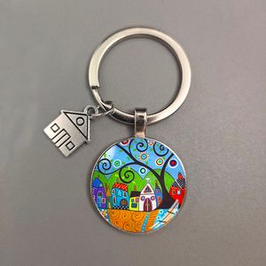 KeyChain Новейший дом для ключей Красивый дом под Starry Sky Key Cring Личность Женщины мужчина ювелирные изделия подарки клавиши