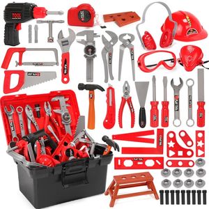 49pcs / Set Tools Garden Tools Toys Bambini Riparazione strumento Plastica Pretend Play Ingegneria Manutenzione per 220420