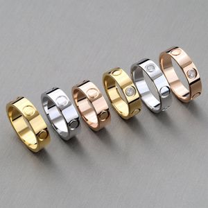 Diamentowy pierścionek dla kobiety Love Carter Pierścień dla mężczyzny Bague de Mujer Anello biżuteria mody Man Bijoux Luxe Schmuck Love Joyeria acero Nieokreślone Joyas Gioielli