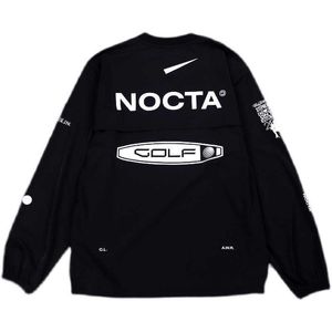 Heren Hoodies Us-versie NOCTA GOLF CO MERKED DRAAG Golf Ademend snel drogende vrije tijd sport T-shirt Ronde met lange mouwen