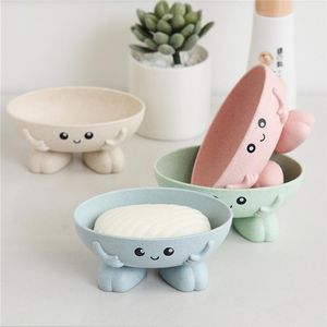 Soap Dishes Household Holder Storage Box Cute Lovely Drain For Home Bathroom Portable Case Plate GadgetsSoap