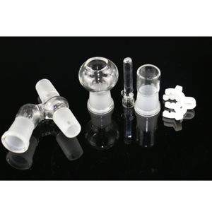 Hookahs Accessoire Oil Rigs Glass Bongs Angleed Female Adapter Set Fabrikant 14 mm/18 mm Completere set