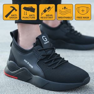 Homens Trabalho de Segurança Sapatos Anti-Punctures Sapatos de Trabalho Mulheres Resistência à Compressão Sapatos De Toe Sapatos Respirável Resistente ao Desgaste