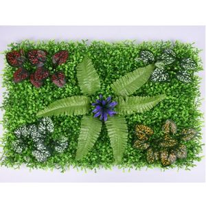 Dekoracyjne kwiaty wieńce zielone sztuczne rośliny do wystroju ściennego fałszywe panel trawa DIY Outdoor Home Store Dekoracja