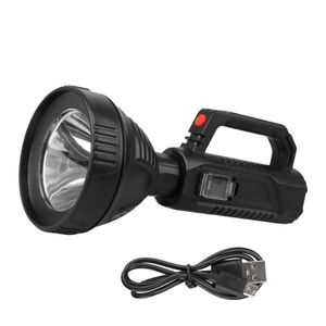 Uppladdningsbara LED-sökarljus Portabel Super Ljus Handhållen Spotlight-ficklampa