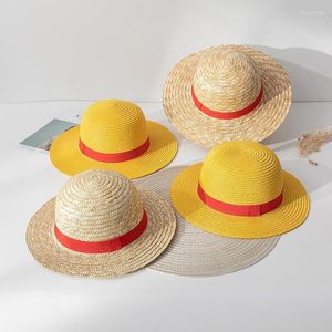 Berets 35cm Luffy Hat Straw Performance Animation Cosplay Sun Protection Accessories Summer Hats For WomenBerets Davi22