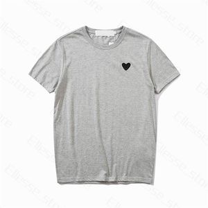 プレイメンズTシャツヨーロッパアメリカン人気の小さな赤いレッドハート印刷TシャツTシャツ男性女性カップルTシャツM76