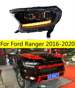 Head Lamp för Ford Ranger Strålkastare Assembly 20 16-20 20 LED-strålkastare Dagsljus Tändsignal