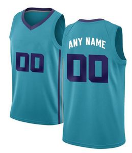 Bedrucktes Charlotte-Basketball-Trikot mit individuellem DIY-Design, individuelle Team-Uniformen, personalisierbar, mit beliebigem Namen und Nummer, für Männer, Frauen, Kinder, Jugendliche, blaues Trikot