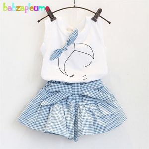 Summer Baby Girls Clothes Toddler Clothing Vest+Shorts 2PCS set Children Costume 0-7Year Infant Outfits kidswear BC1152 220326