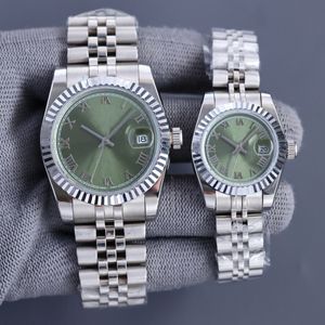 2022自動男性腕時計女性の高級時計銀ステンレス時計36mm 28mm